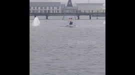 Wakeboarding fall.