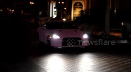 Matte Pink Nissan GTR Cruising
