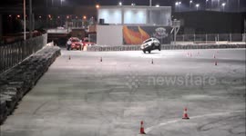 Land Cruiser Driving on 2 wheels at Qatar Racing Club