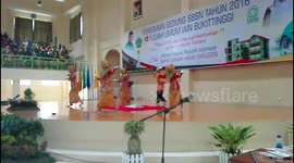 Incredible Treading Glass But Feet Not Injured, Bukittinggi, West Sumatera, Indonesia
