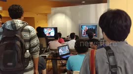 Students plays video-game to pass time