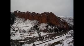 Kirguistán. Kyrgyzstan. Jety Öghüz. Seven bulls wall. Panoramic 360º view. 2015