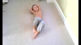 Three year old Abs workout