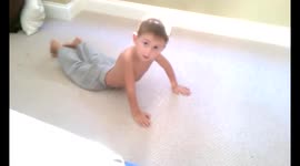 Three year old Chest workout