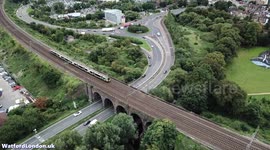 Watford Trains in and out of Station Drone Video