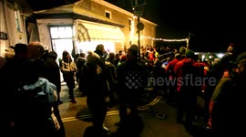 Christmas Lights turn on at Mousehole, Cornwall