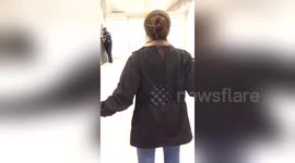 Newsflare Edit - Meeting for the first time in the airport (international long distance couple)