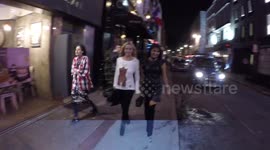 Lizzie Cundy and  Meg Matthews spotted after breast implant removal announcement