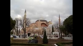 Turkey. Istanbul. Turquía. Estambul. Fountain, baths, blue mosque and Haghia Sofia. 2015