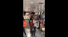 Long queues at Palma De Mallorca Airport