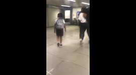 8year old commutes home from school