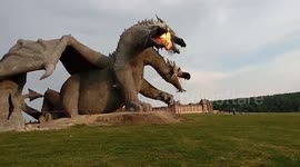 Game of Thrones-Style dragon statue in Russia breathes fire