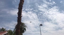 Airplane flying overhead