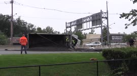 Clifton NJ Overturned Dump Truck Route 3 East bound at Main Ave August 18th 2017