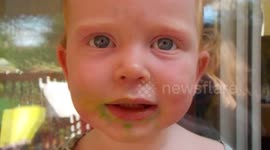 Cute Baby Admits to Eating Chalk