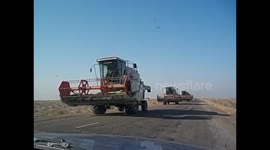 Uzbekistan. From Bukhara to Khiva. Desert and mowers. 2015