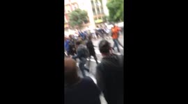 Police hit journalist in Catalonia