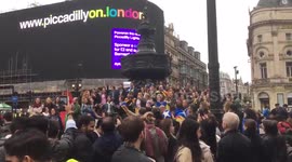 People protest in solidarity with Catalonia in London