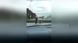 Newsflare Edit - Old Guy Take 2 Green Lights To Cross The Road