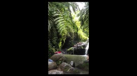 Doing the highest jump at Maunawilli falls in hawaii