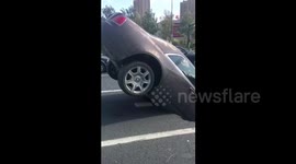 Sinkhole swallows Rolls-Royce in China