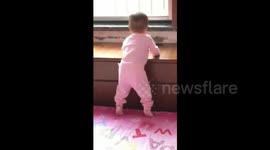 This baby really likes dance music and has the moves to prove it