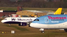 Monarch Airlines Stock Footage - Numerous Takeoff and Landing Videos of Recently Collapsed Airline
