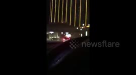 Taxi driver captures panic at scene of Las Vegas shooting