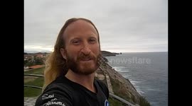 España. Spain. Asturias. Llanes. Cliffs, beach, city centre and mountains. Picos de Europa. 2015