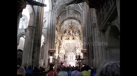 España. Spain. Galicia. Santiago de Compostela. Camino de Santiago. The way. Inside cathedral Botafumeiro. 2015-10-13