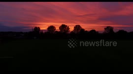Incredible sunset from quadcopter