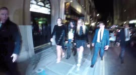 Tamara Ecclestone and Petra Stunt depart the Maddox Gallery