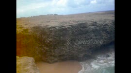Barbados. North Point. Coast, cliffs. Sea water. Vistas narradas de la costa norte. 2014 (2)