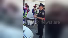 Newsflare Edit - George Washington Marching Band JA Vs NYPD 4th sep2017