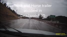 Horse trailer Accident, Deadwood, SD.