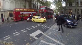 Reliant Robin at BFI Protest