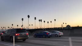 Morning commute Los Angeles