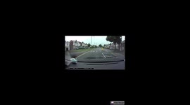 Front view of bus dangerously overtaking