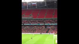 Paper Aeroplane scores from 300 yards at Wembley Stadium