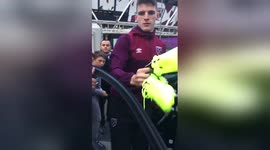 West Ham's Declan Rice surprises fan with signed boots