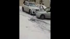 Car crash - Snow at Tehran - 24 November 2016
