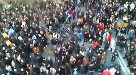 Aerial video of Paris Charlie Hebdo March on January 11, 2015 (#3)