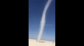 Beautiful dust devil filmed at Burning Man 2017
