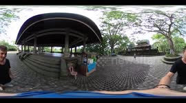 Monkey Clapping for Bananas in 360 - Monkey Forest, Bali