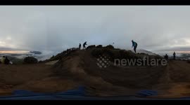 Mountain at Sunrise in 360 - Bali 360 Video