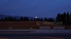 Full Moon over Montana Rockies