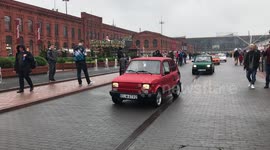 Hundreds of Polish Fiat 126p in Lodz, Poland