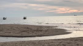 Sunset beach scene on Koh Lanta, Thailand
