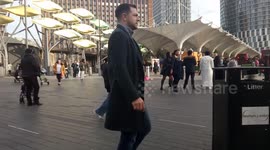 Talent busking at Stratford, London, UK