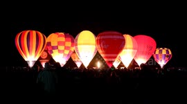 Beautiful hot air balloon display at York Balloon Fiesta